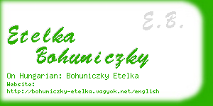 etelka bohuniczky business card